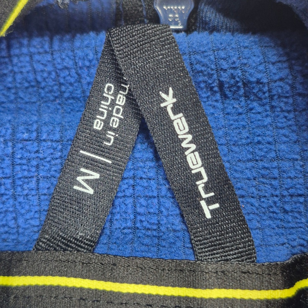 Truewerk Grid Hoodie Mens Medium Blue 1/2 Zip Thermal Technical Workwear - Picture 4 of 8